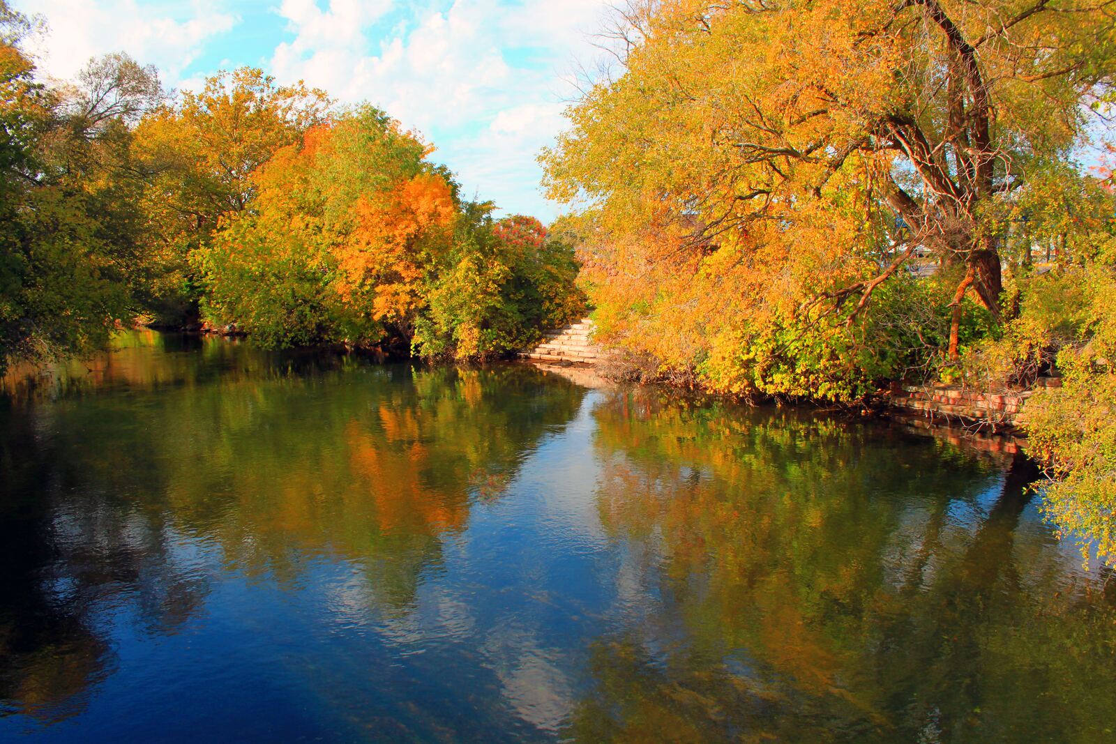 Boardman River in fall, Traverse City