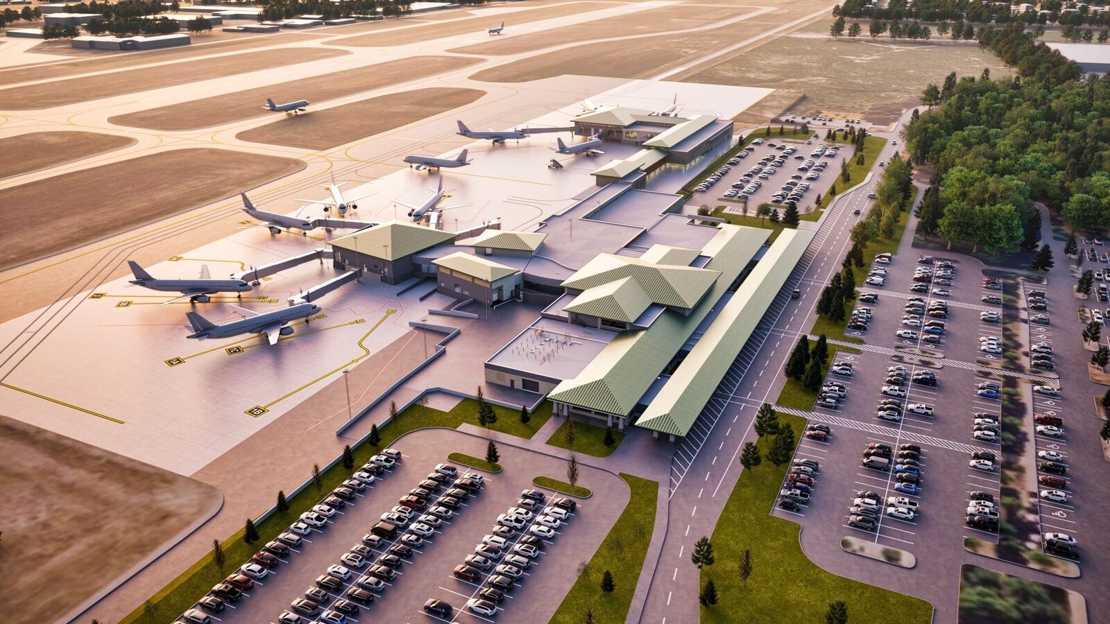The Gates to the Future terminal addition rendering