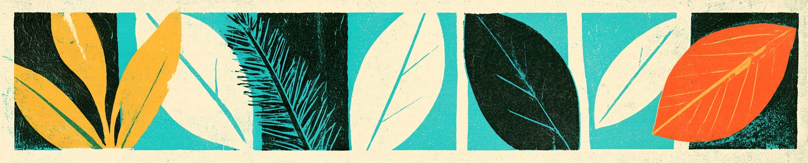 Illustration of riverbank leaves