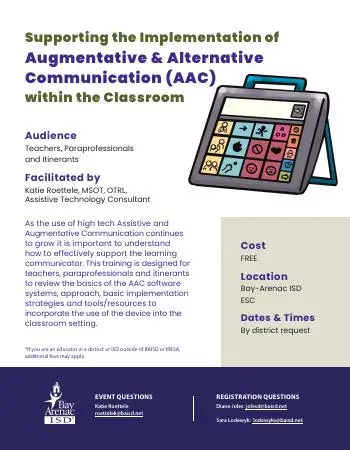 Front page of the Bay-Arenac ISD flyer for this offering.
