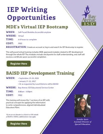 Front page of the Bay-Arenac ISD flyer, dated Sep 23, 2026.