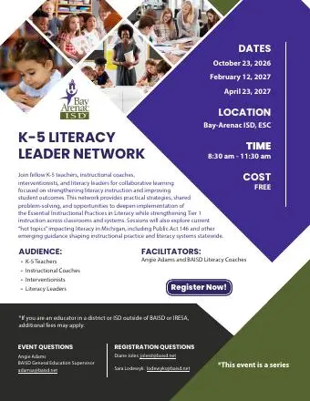 Front page of the Bay-Arenac ISD flyer, dated Oct 23, 2026.
