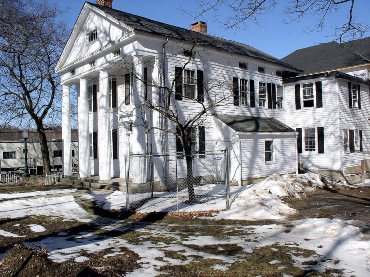 The Bethel Public Library building on Greenwood Avenue
