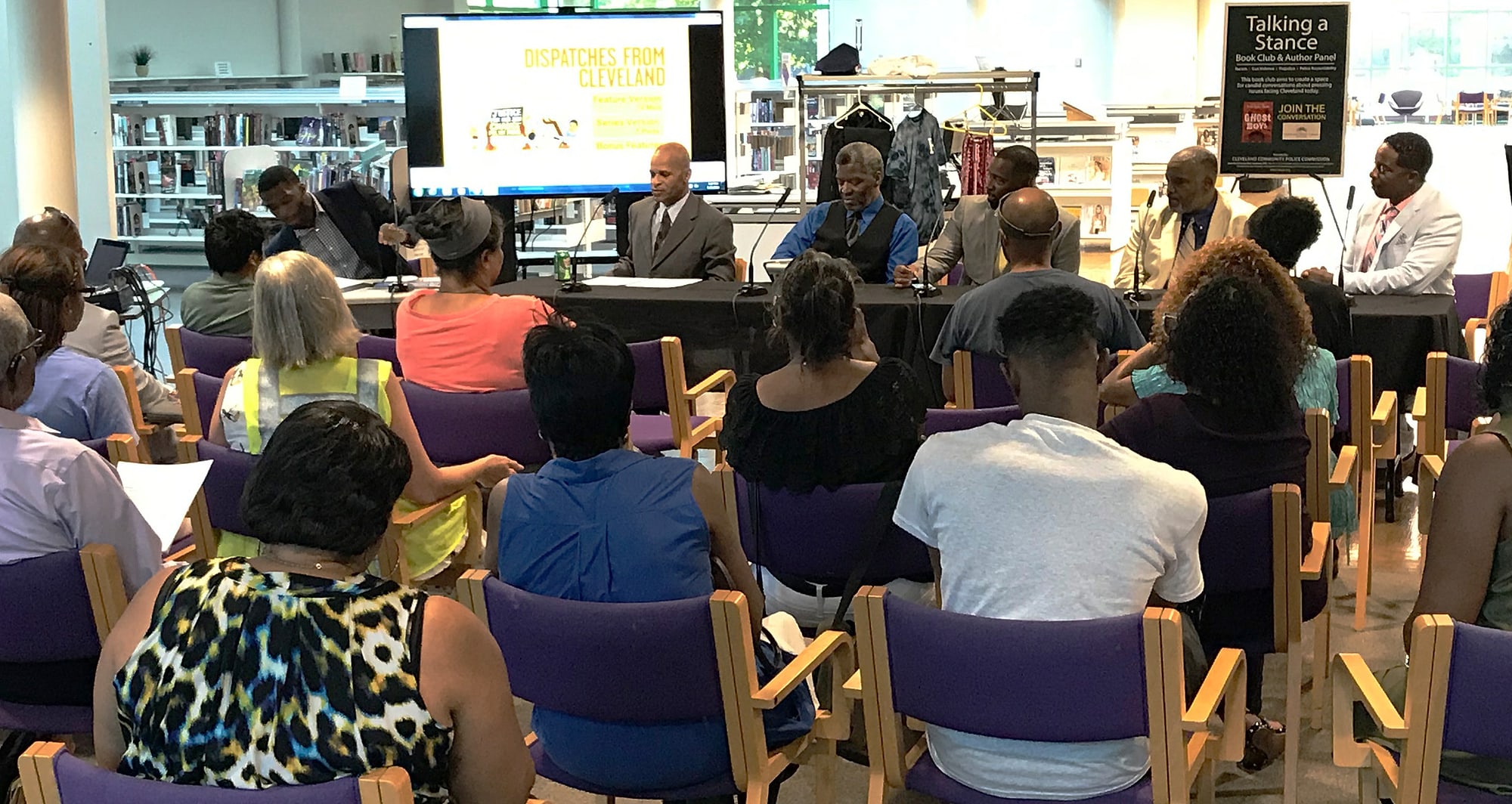 Cleveland residents and Commission participants gathered for a public Community Police Commission meeting.