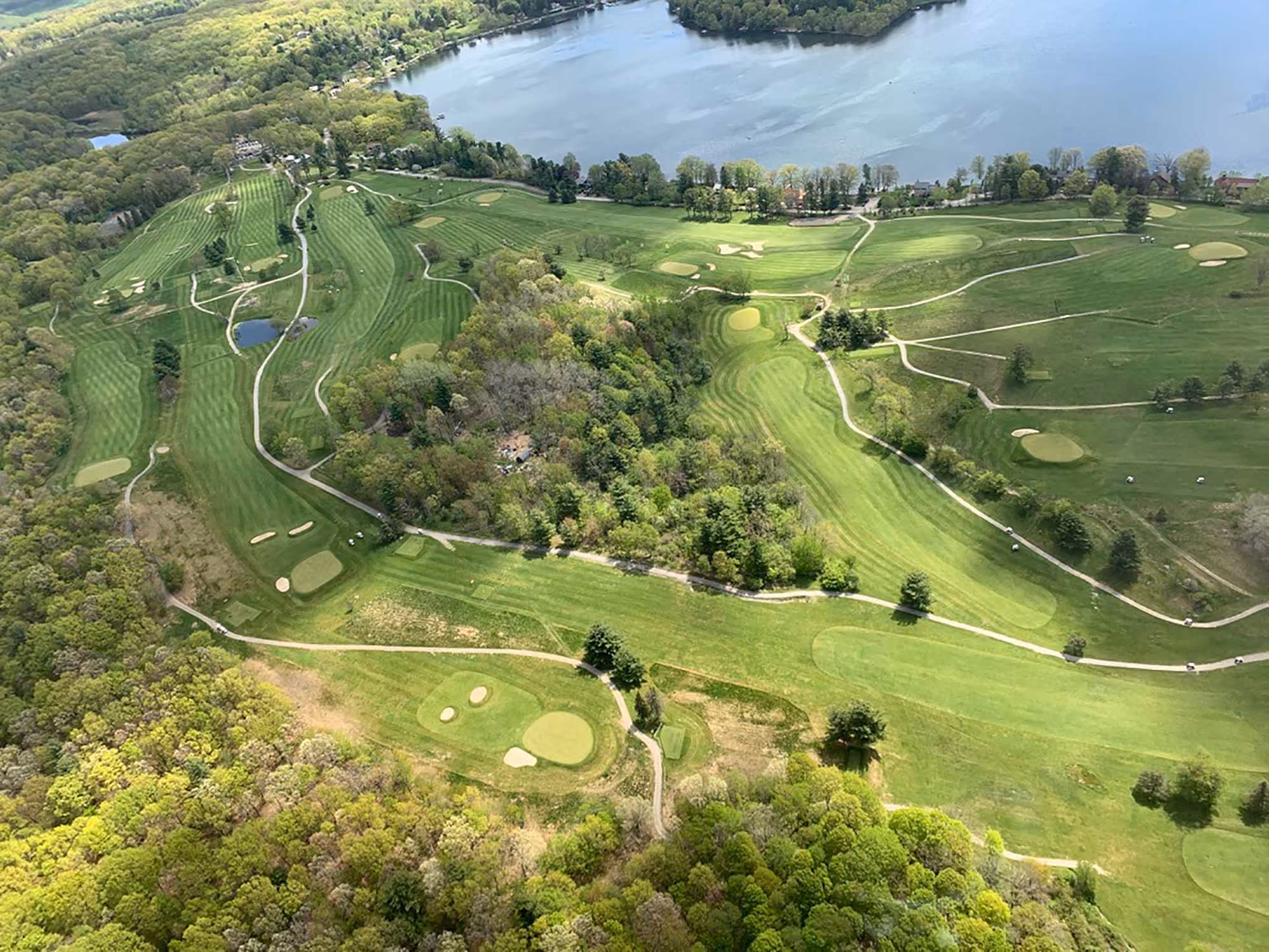 Aerial view of the golf course at The Greens at Copake Country Club
