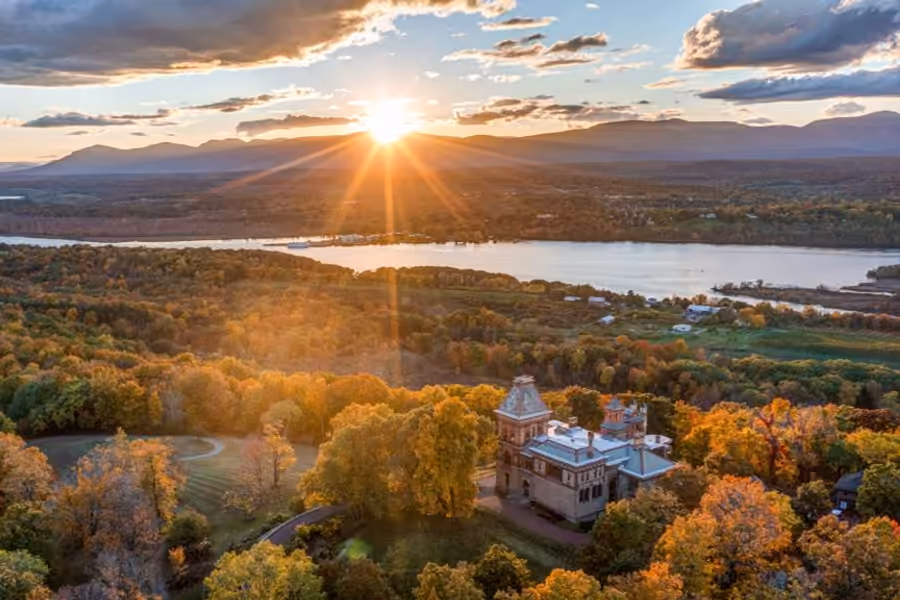 The cover photograph of “Frederic Church 200: Columbia County’s Historic Spotlight on America’s Greatest Landscape Artist”