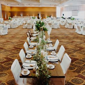 A wedding celebration in the Harbor Side Ballroom