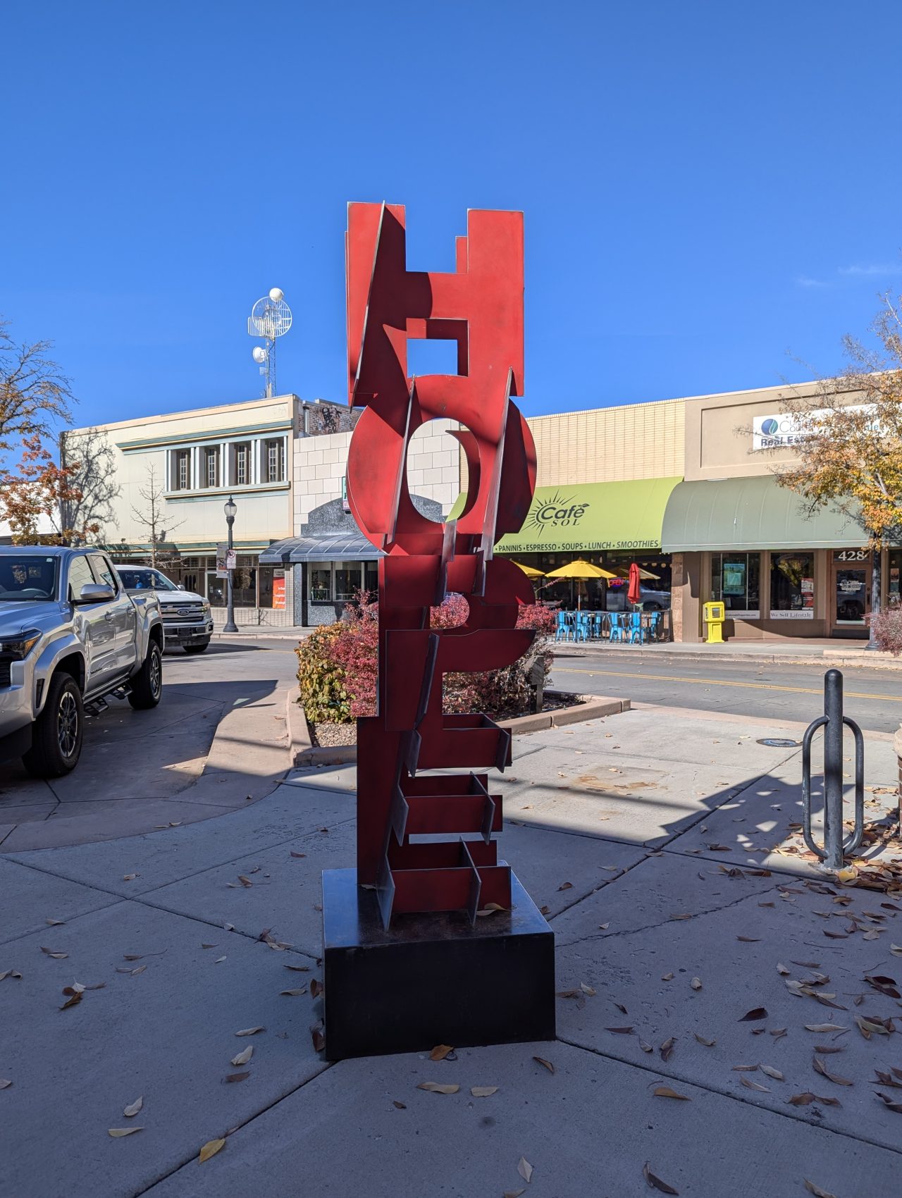 HOPE/RAGE by Joe Norman, standing at 425 Main Street