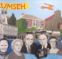 Historic Tecumseh Mural, by Tecumseh High School Art Students
