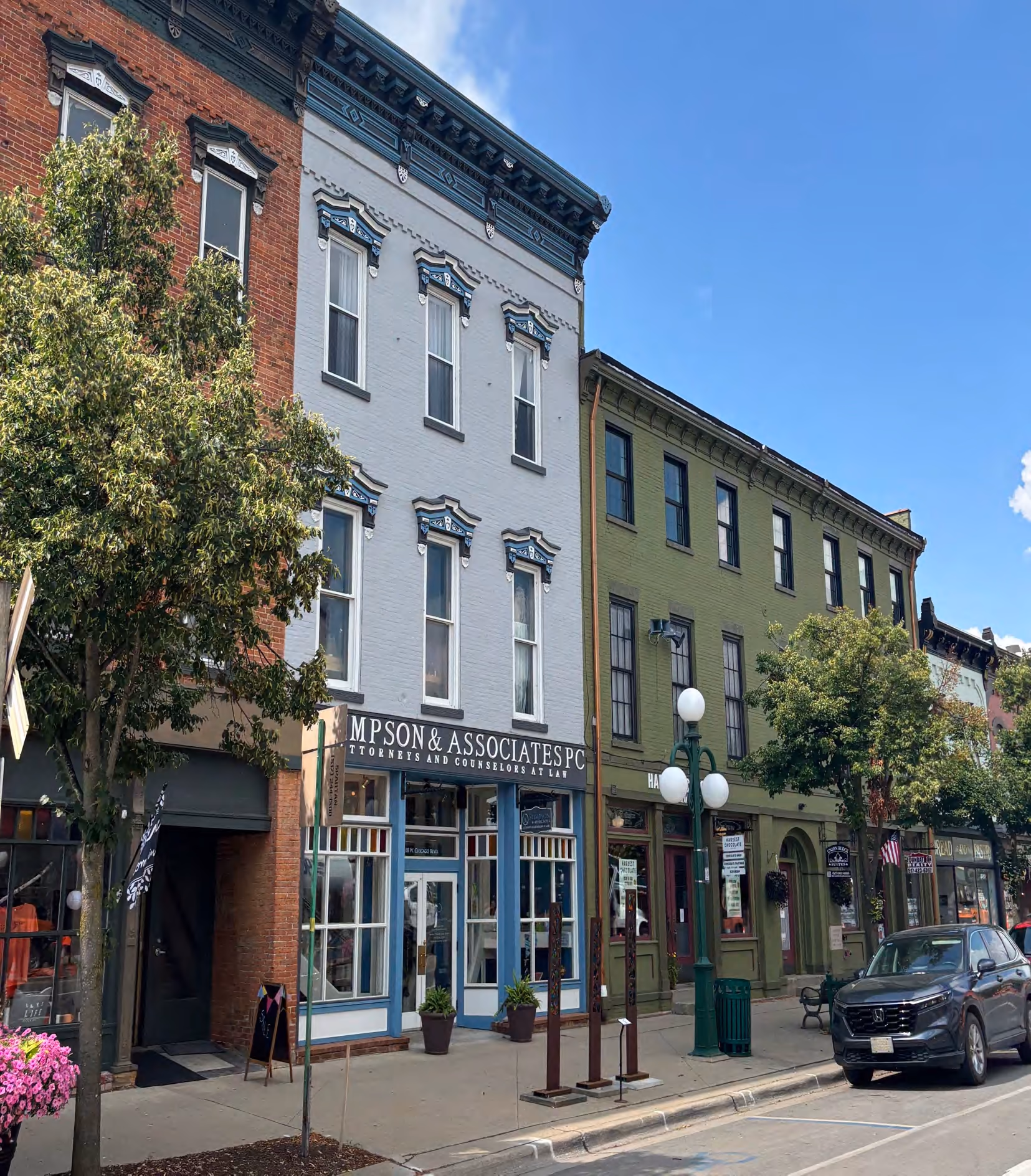 Italianate storefronts on West Chicago Boulevard's Southwest Block
