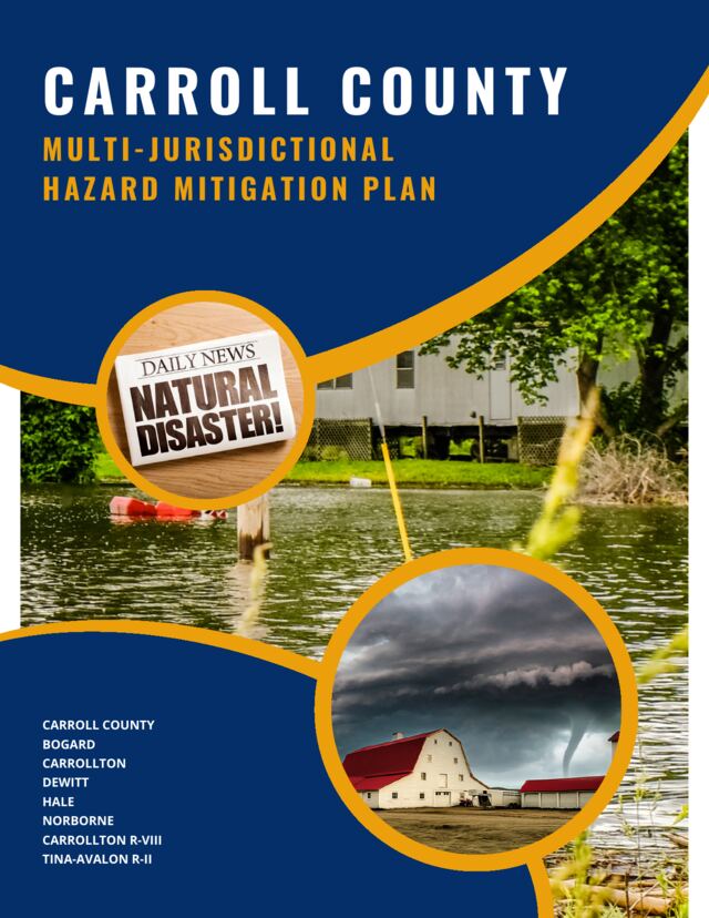 First page of Carroll County Hazard Mitigation Plan, Draft of November 14, 2025