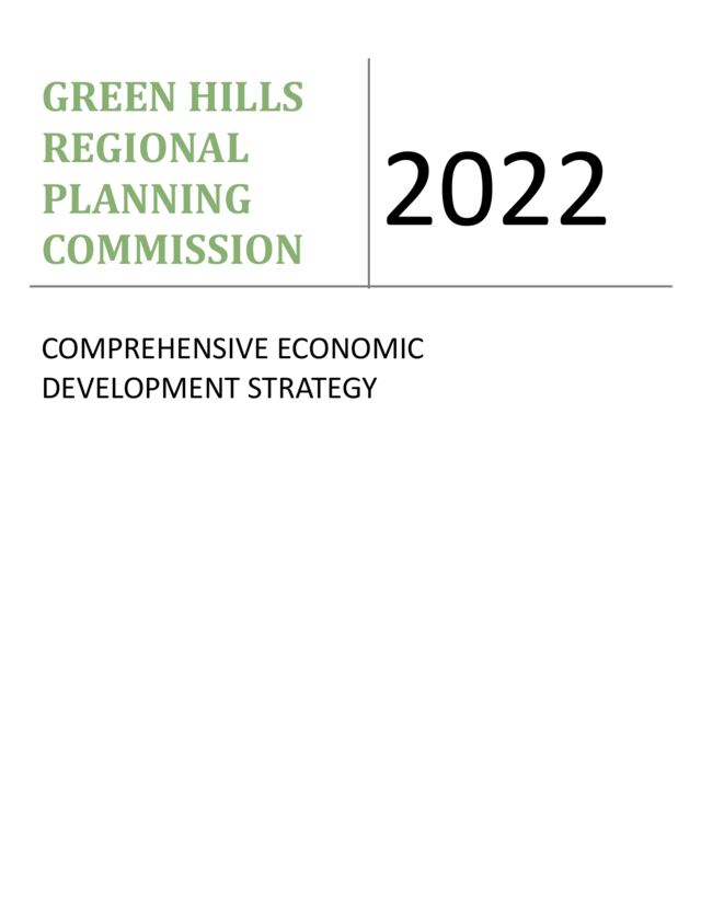 First page of Comprehensive Economic Development Strategy (2022)