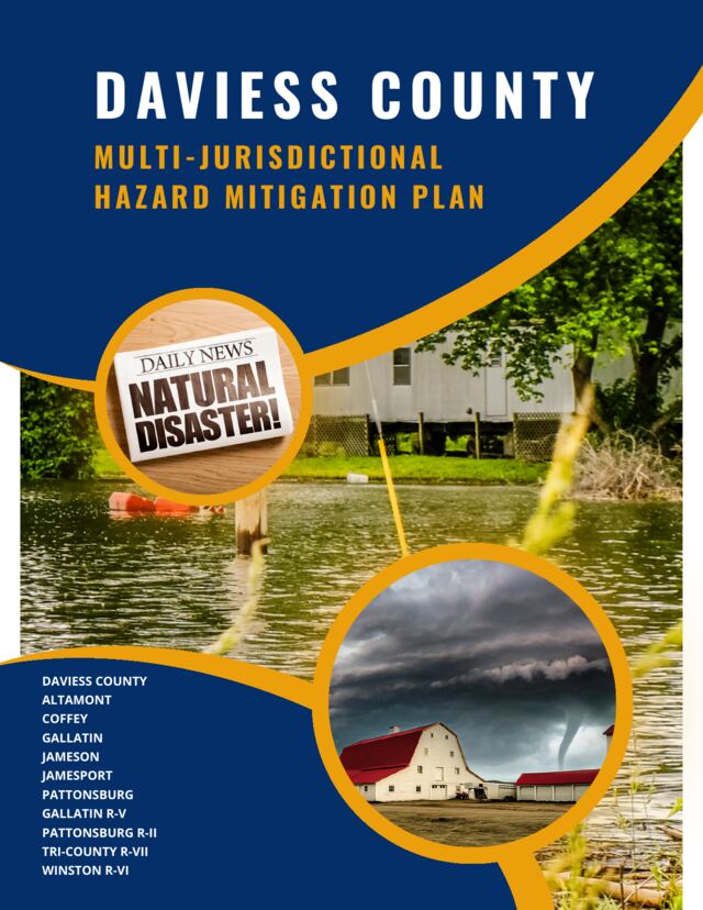 First page of Daviess County Hazard Mitigation Plan, Draft Submitted October 30, 2025