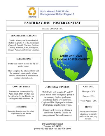 First page of Earth Day Poster Contest, 2025
