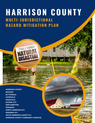 First page of Harrison County Hazard Mitigation Plan, Draft Chapters 0–5, December 15, 2025