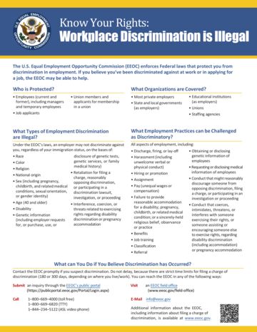First page of Know Your Rights: Workplace Discrimination Is Illegal