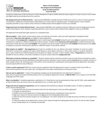 First page of Notice of Funds: Scrap Tire Grants