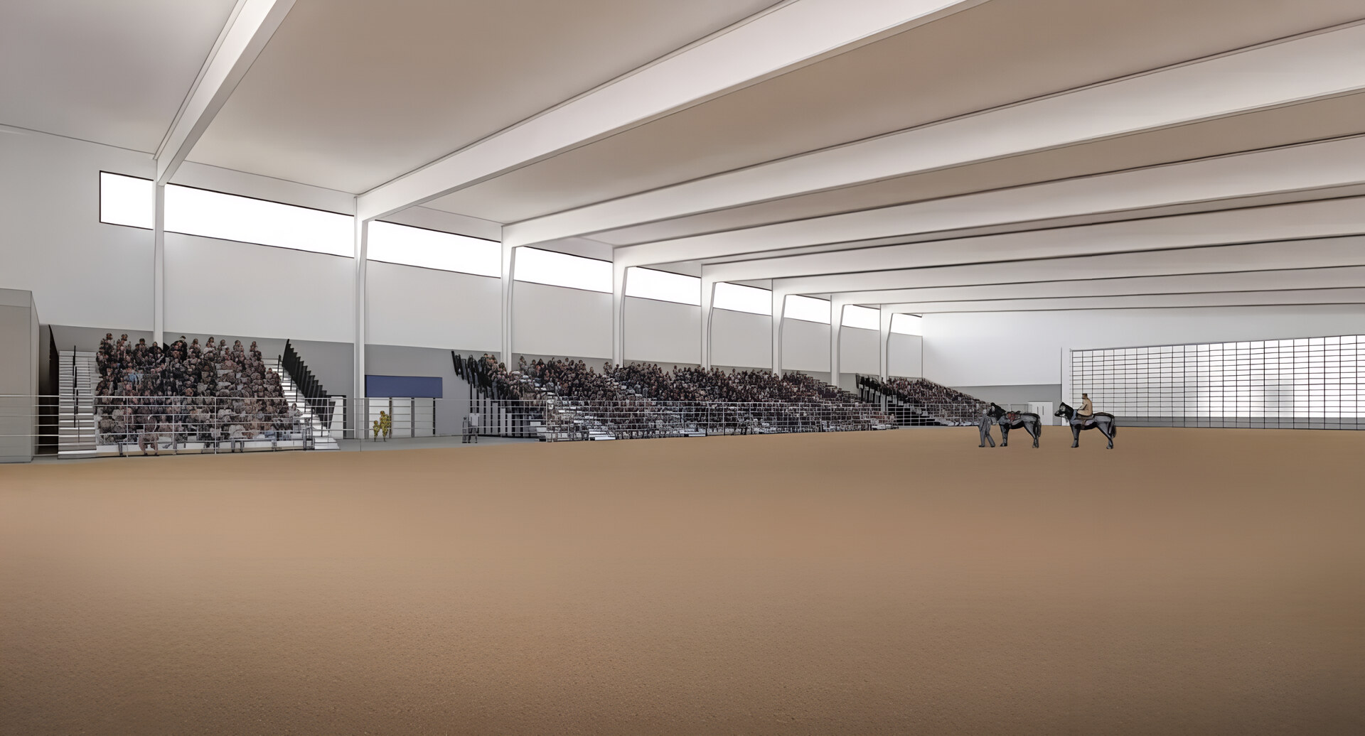 Architectural rendering of the planned Graham Park Exhibition Center interior.