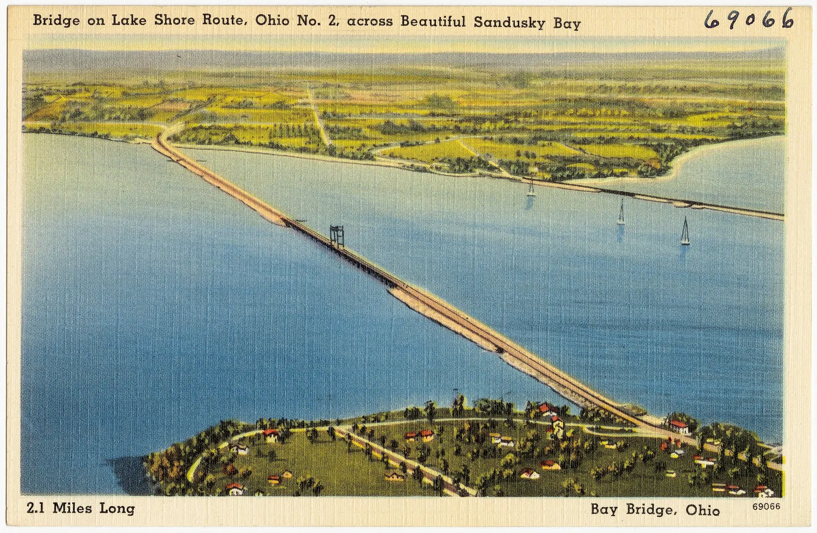 The Bay Bridge carrying Ohio Route 2 across Sandusky Bay