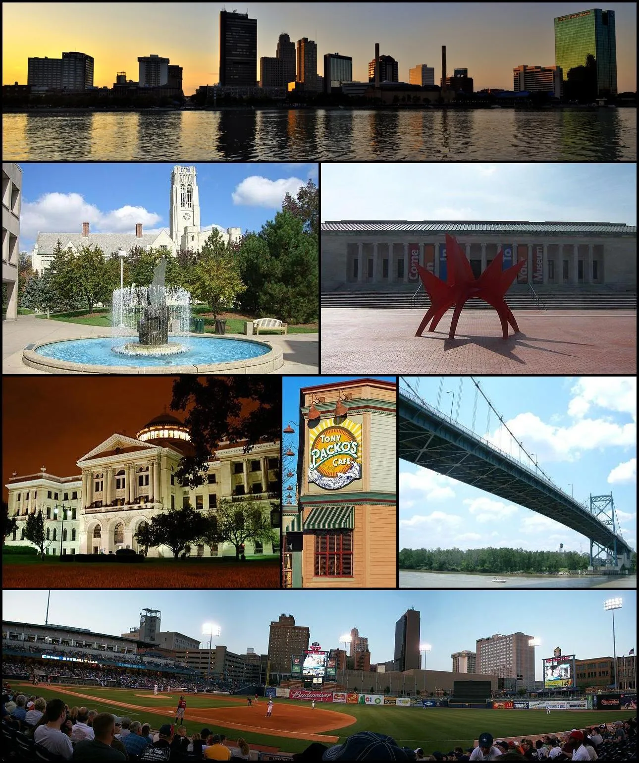The Toledo skyline and regional landmarks