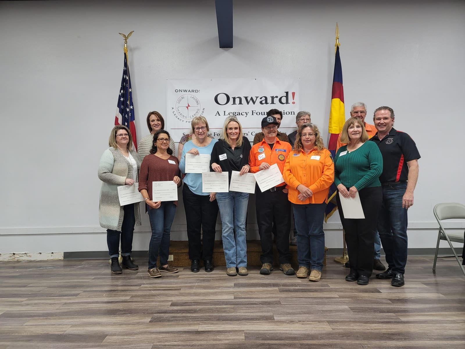 2022 Heartwood Fund grant awardees with their certificates