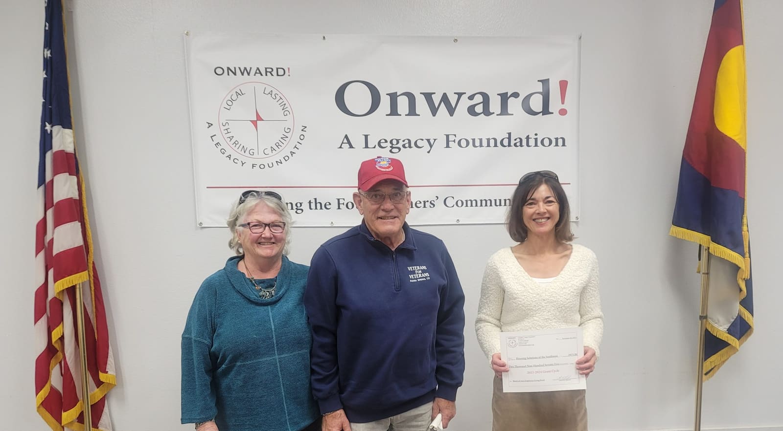 2023 Axis Employee Giving Fund grant awardees with their certificates