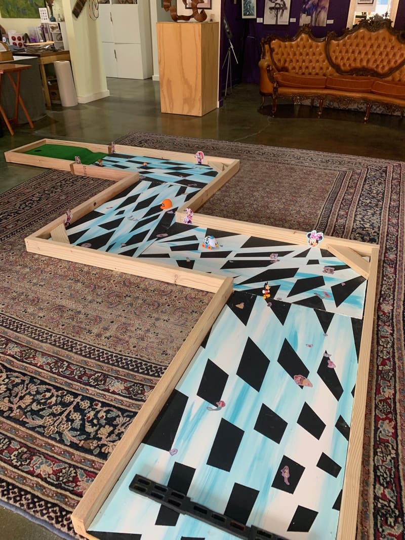 The putt-putt hole built by Turquoise Raven