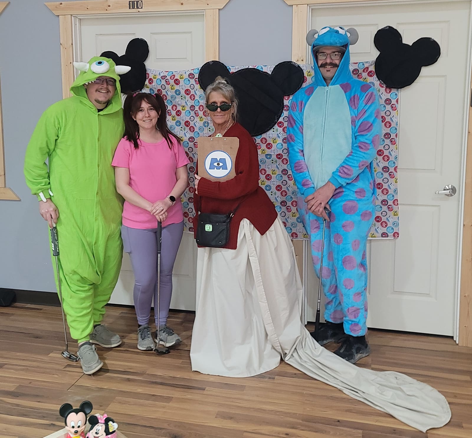 The Monsters, Inc. team at the Onward! Putt-Putt Tournament