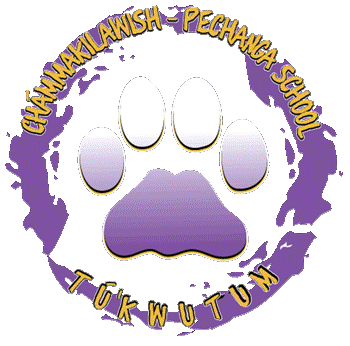 The Chámmakilawish Pechanga School paw-print emblem