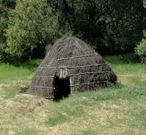 A traditional willow house
