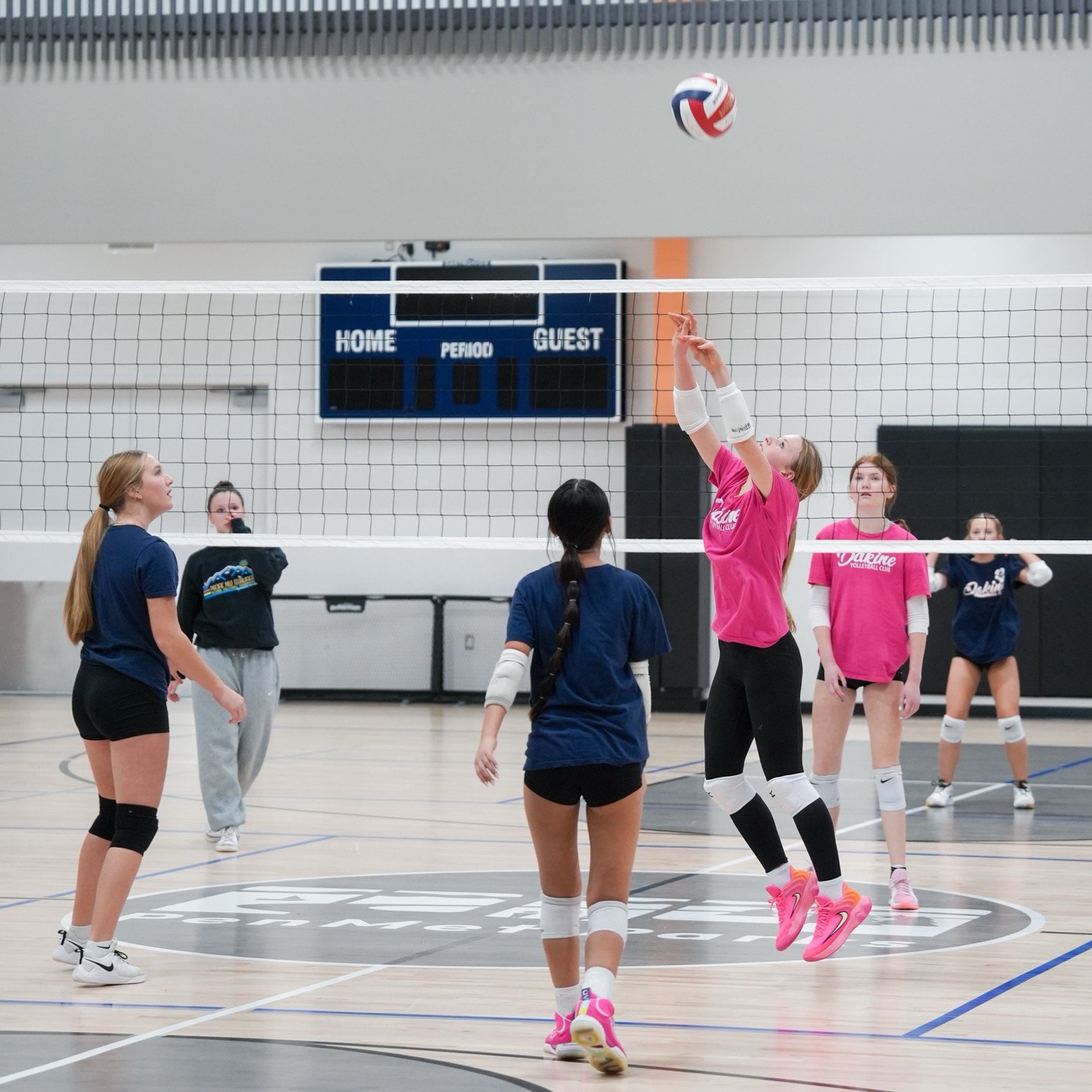 People playing inside the PenMet Parks Recreation Center.