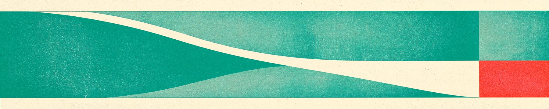 A second grainy rail in ridge green and paper cream