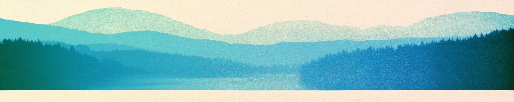 A third grainy rail with a scarlet block against still water