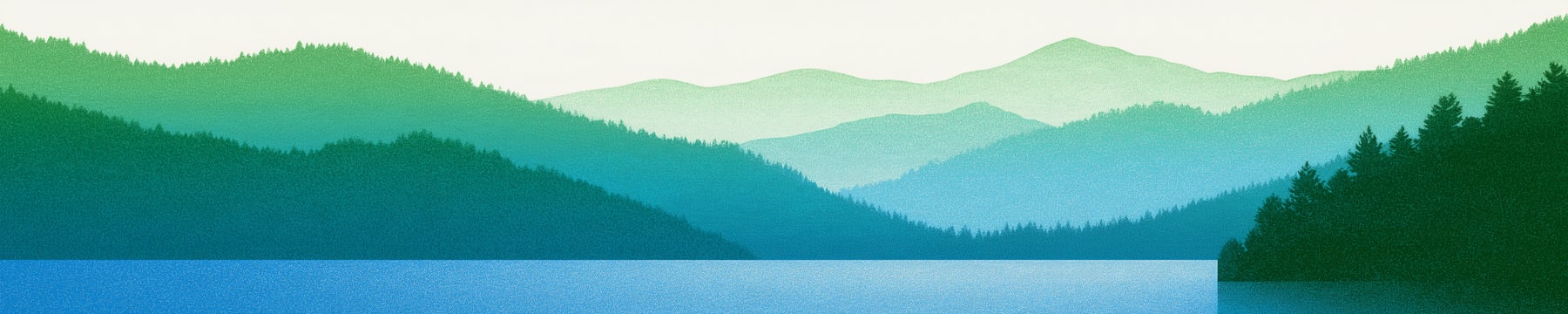 A sixth grainy rail of geometric lake and ridge