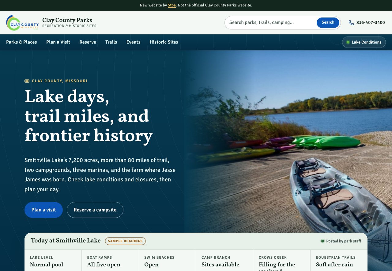 The working Clay County Parks concept