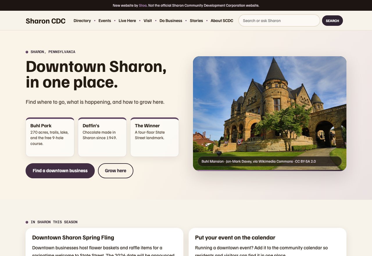 The working Sharon CDC concept