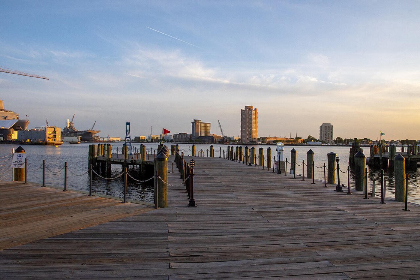 A working dock on the Norfolk waterfront