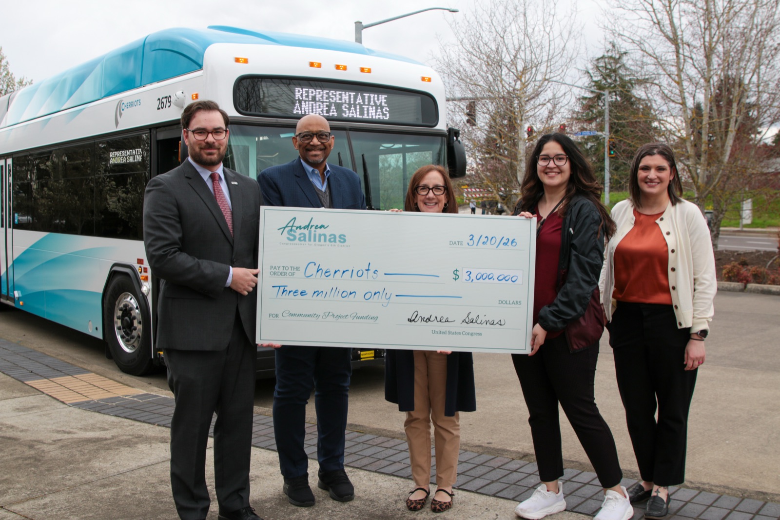 Officials celebrate federal transit investment with Cherriots