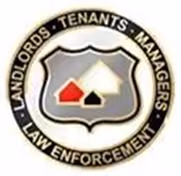 Crime Free Multi-Housing emblem: landlords, tenants, managers, law enforcement