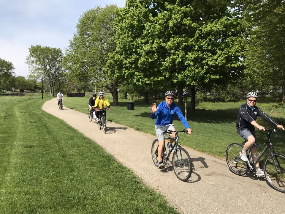 bikers on path