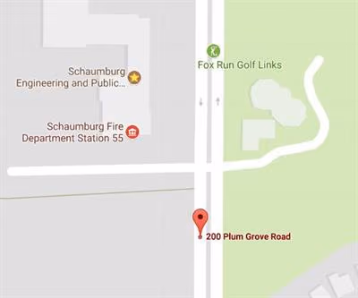 Map to the Community Bee Garden at 200 S. Plum Grove Road
