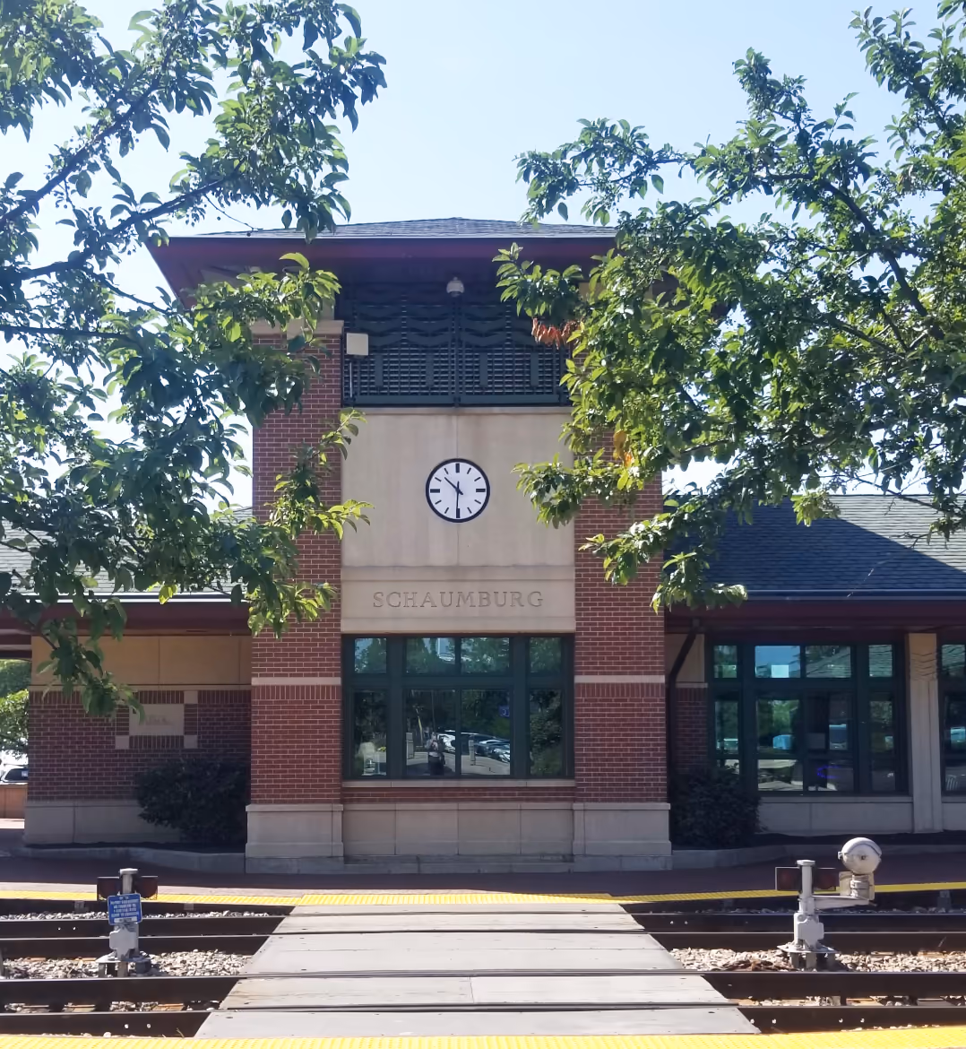 Metra, Train Station, Schaumburg Sign