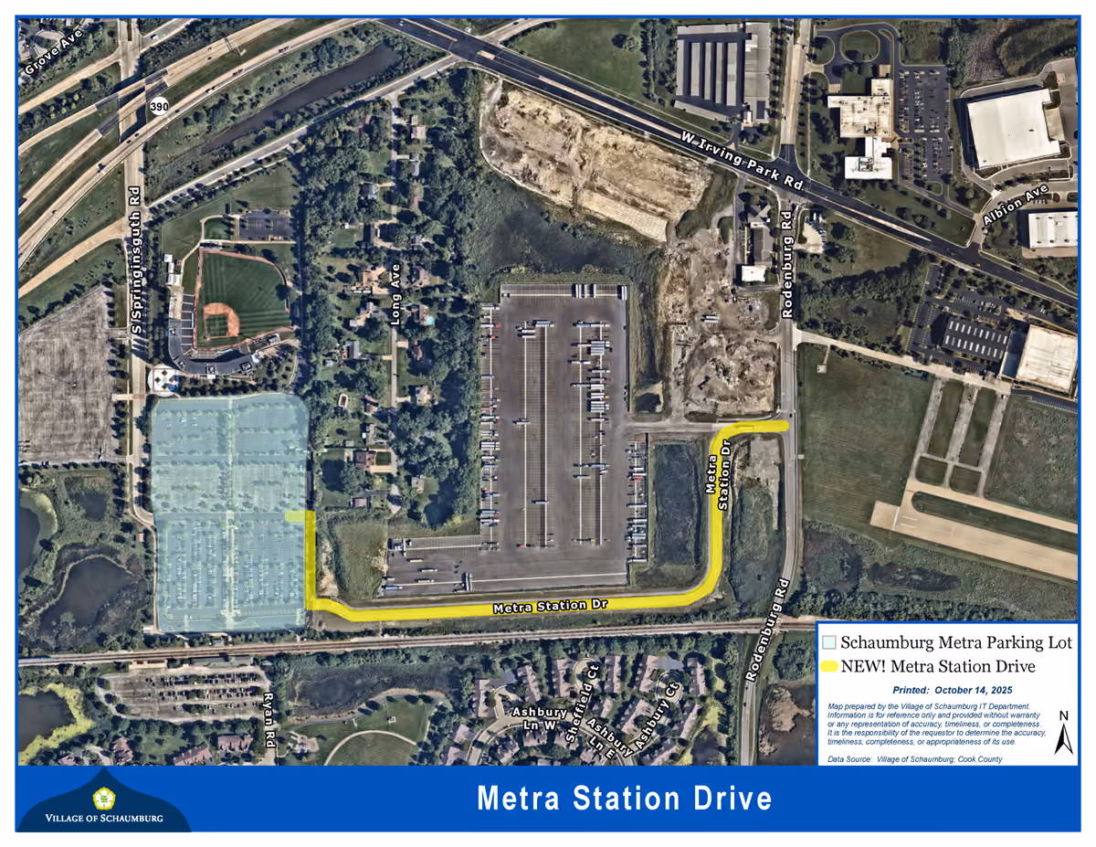 Metra Station Drive Map