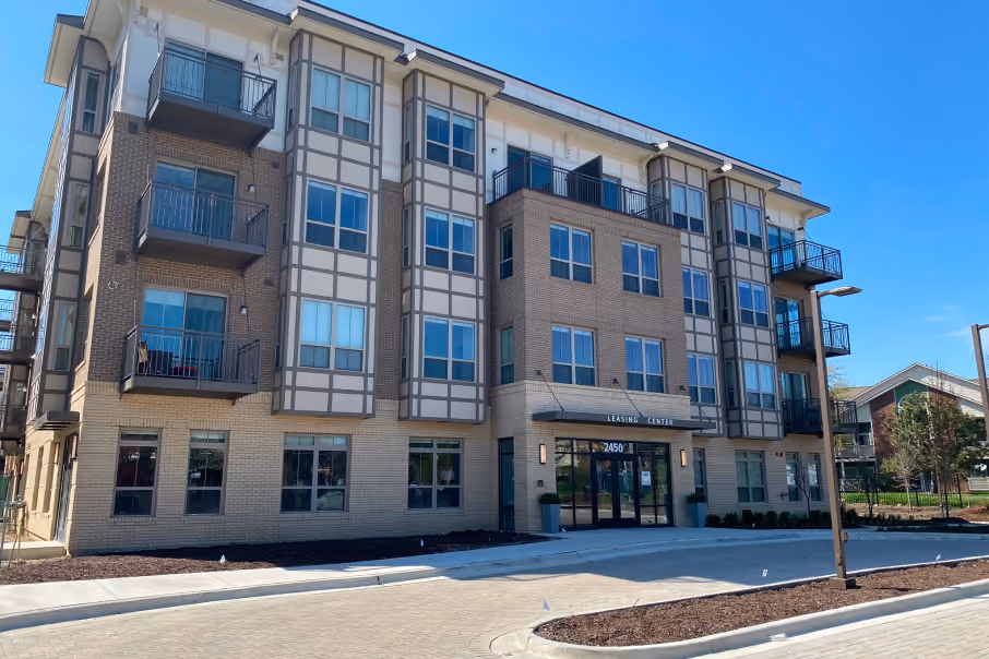 A close-up look at the Quin Condos at 90 North Schaumburg showcasing contemporary designs for modern living.