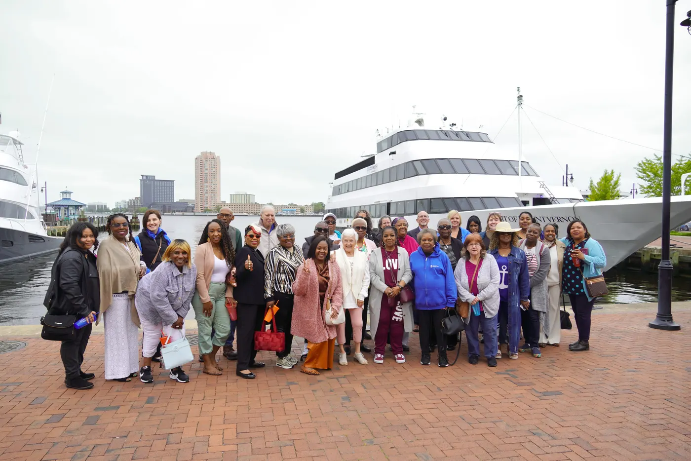 Senior Services volunteers together on a group outing.