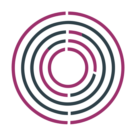 Concentric circles expanding outward.