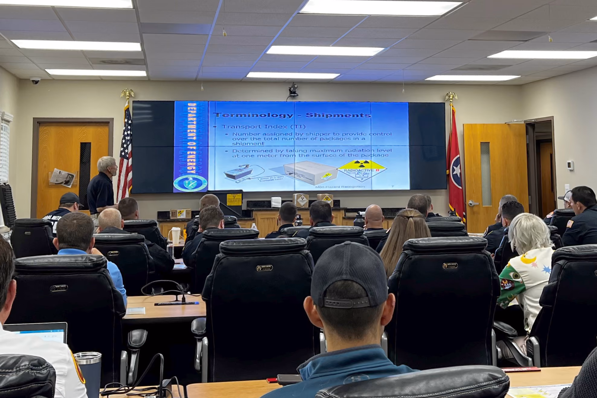 County staff and partner agencies training in the Sevier County Emergency Operations Center