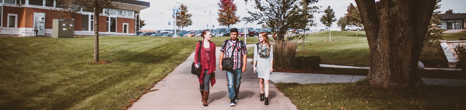 Students crossing the Southwest Tech campus between classes