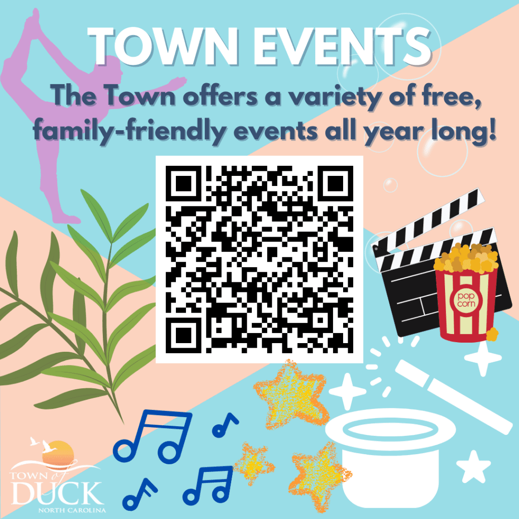 Official Town of Duck town events graphic.