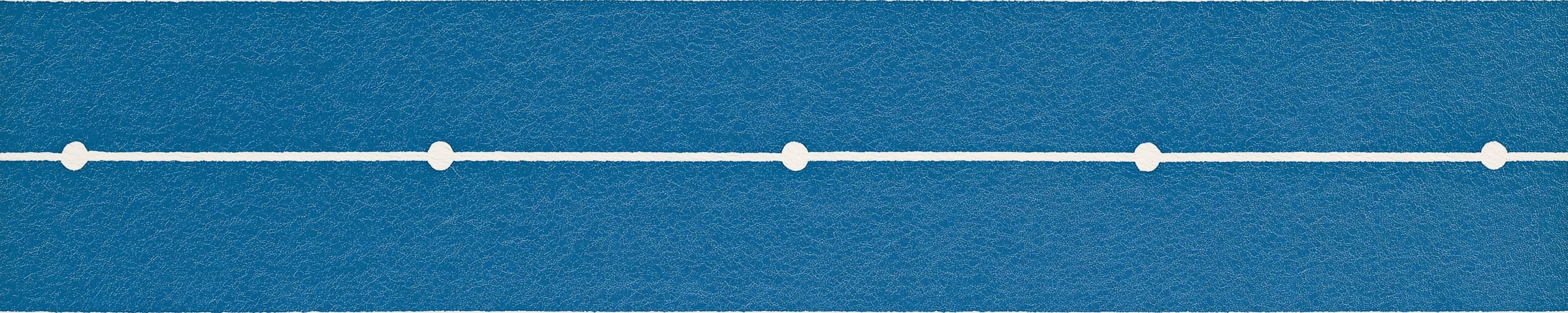 One white line with five stops across a deep blue field